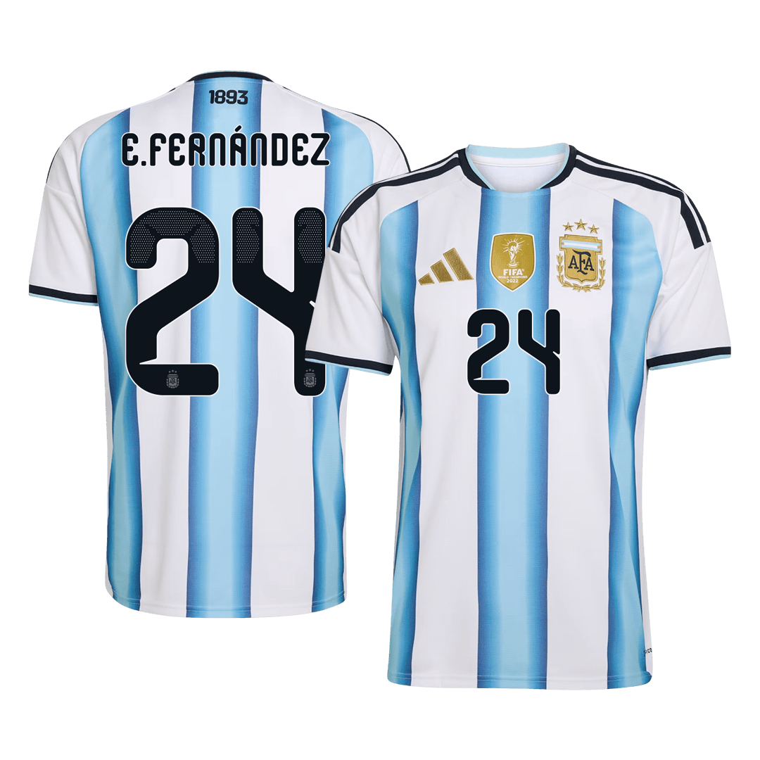 E. FERNÁNDEZ #24 Men's Argentina World Cup 2026 Home Soccer Jersey Premium product view 1