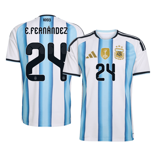 E. FERNÁNDEZ #24 Men's Argentina World Cup 2026 Home Soccer Jersey Premium product view 1