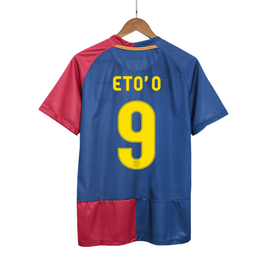 Retro ETO'O #9 Men's Barcelona UCL UCL Final 2008/09 Home Soccer Jersey product view 1