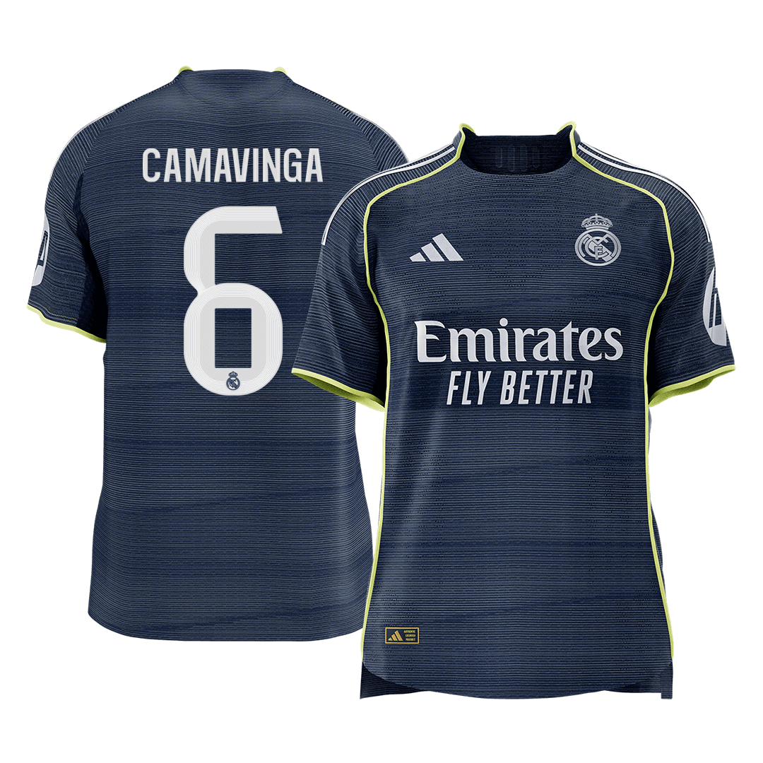 CAMAVINGA #6 Men's Real Madrid 2025/26 Player Version Away Soccer Jersey - Slim Fit Premium product view 1