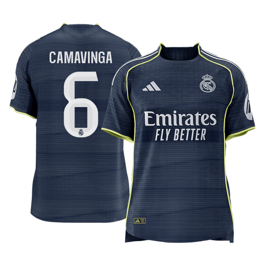 CAMAVINGA #6 Men's Real Madrid 2025/26 Player Version Away Soccer Jersey - Slim Fit Premium product view 1