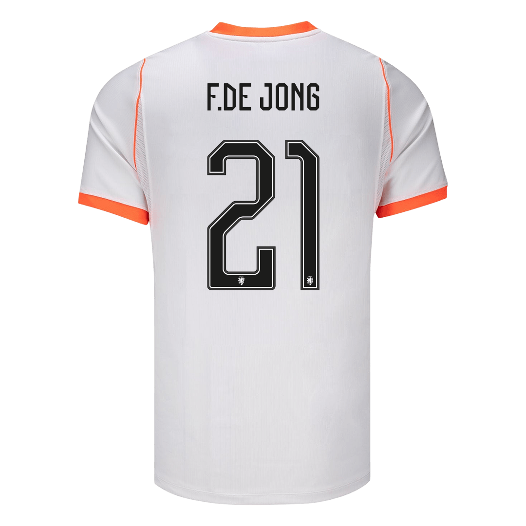 F.DE JONG #21 Men's Netherlands World Cup 2026 Away Soccer Jersey product view 3