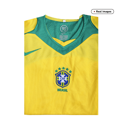Retro Men's Brazil 2004 Home Soccer Jersey product view 5