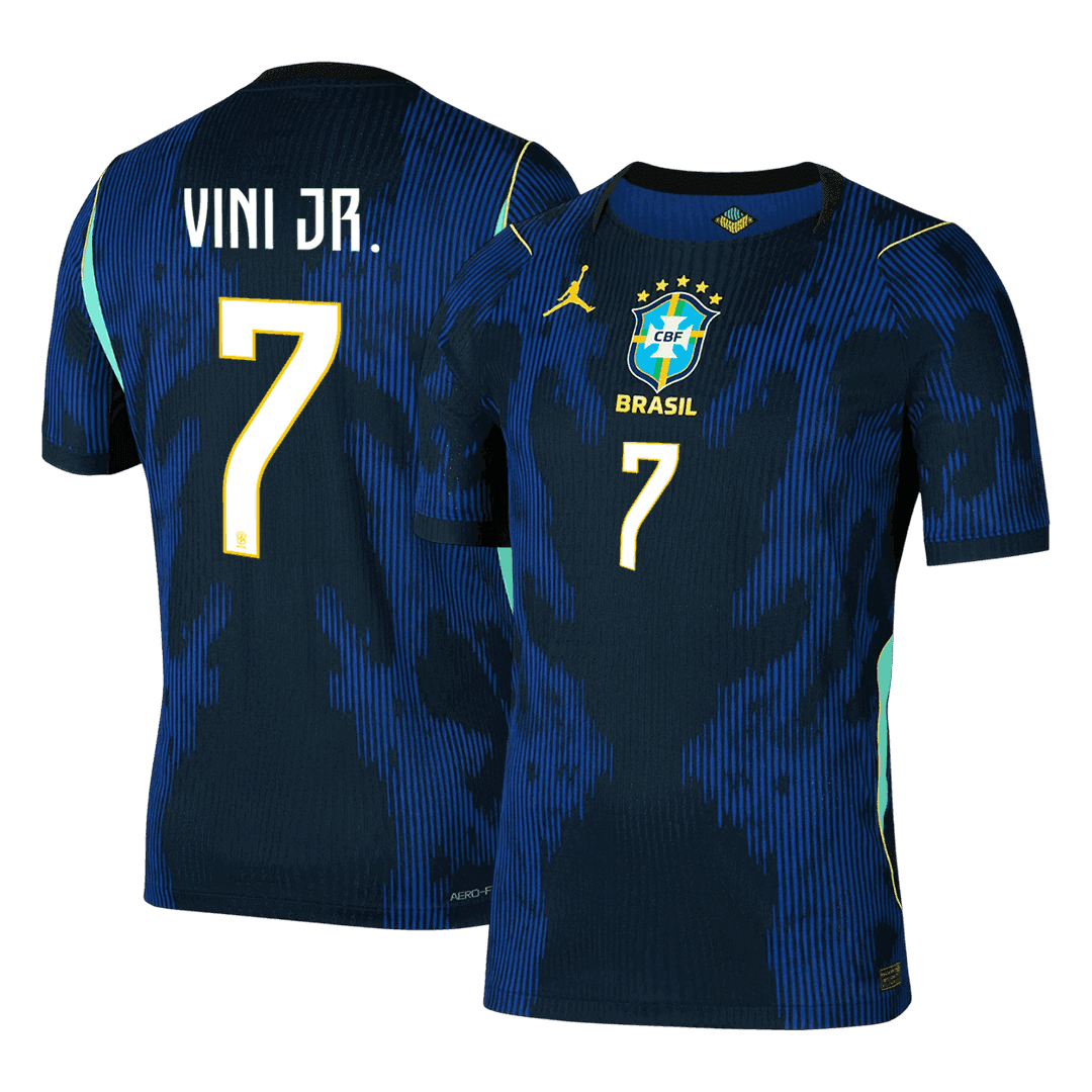 VINI JR. #7 Men's Brazil World Cup 2026 Player Version Away Soccer Jersey - Slim Fit product view 1