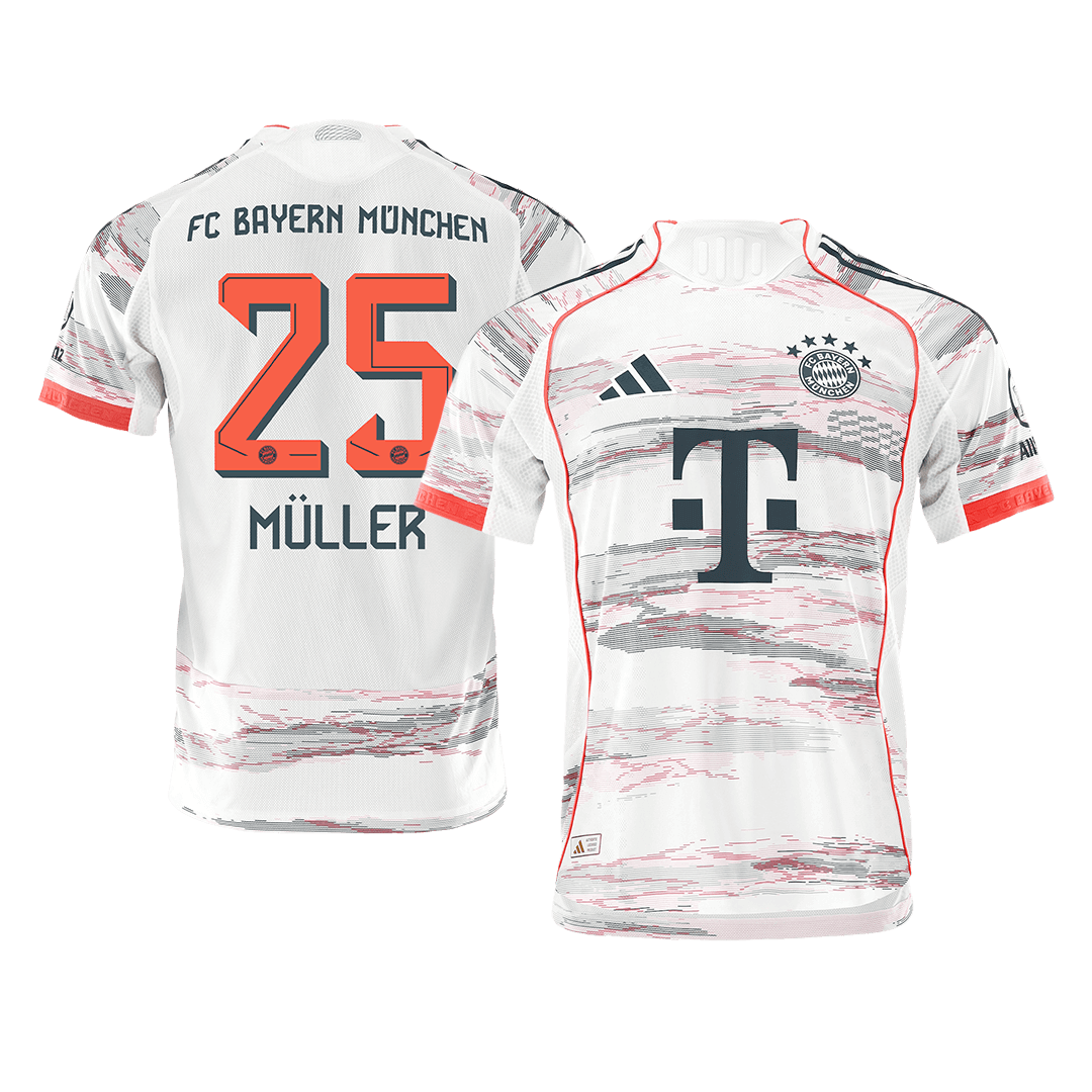 MÜLLER #25 Men's Bayern Munich 2025/26 Player Version Away Soccer Jersey - Slim Fit product view 1