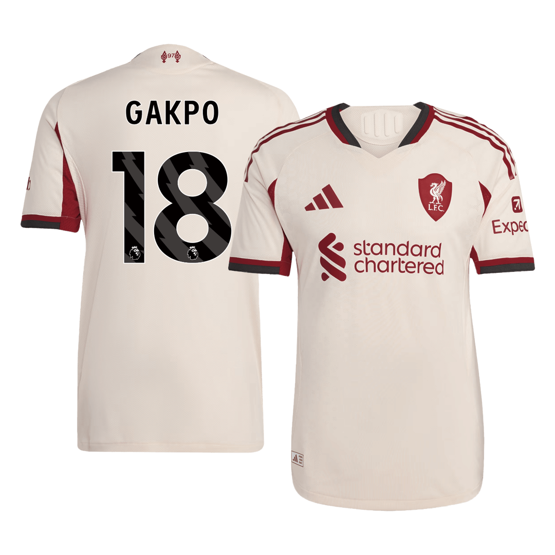 GAKPO #18 Men's Liverpool 2025/26 Player Version Away Soccer Jersey - Slim Fit product view 1