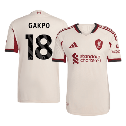 GAKPO #18 Men's Liverpool 2025/26 Player Version Away Soccer Jersey - Slim Fit product view 1