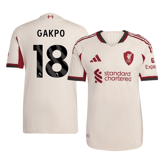 GAKPO #18 Men's Liverpool 2025/26 Player Version Away Soccer Jersey - Slim Fit product view 1