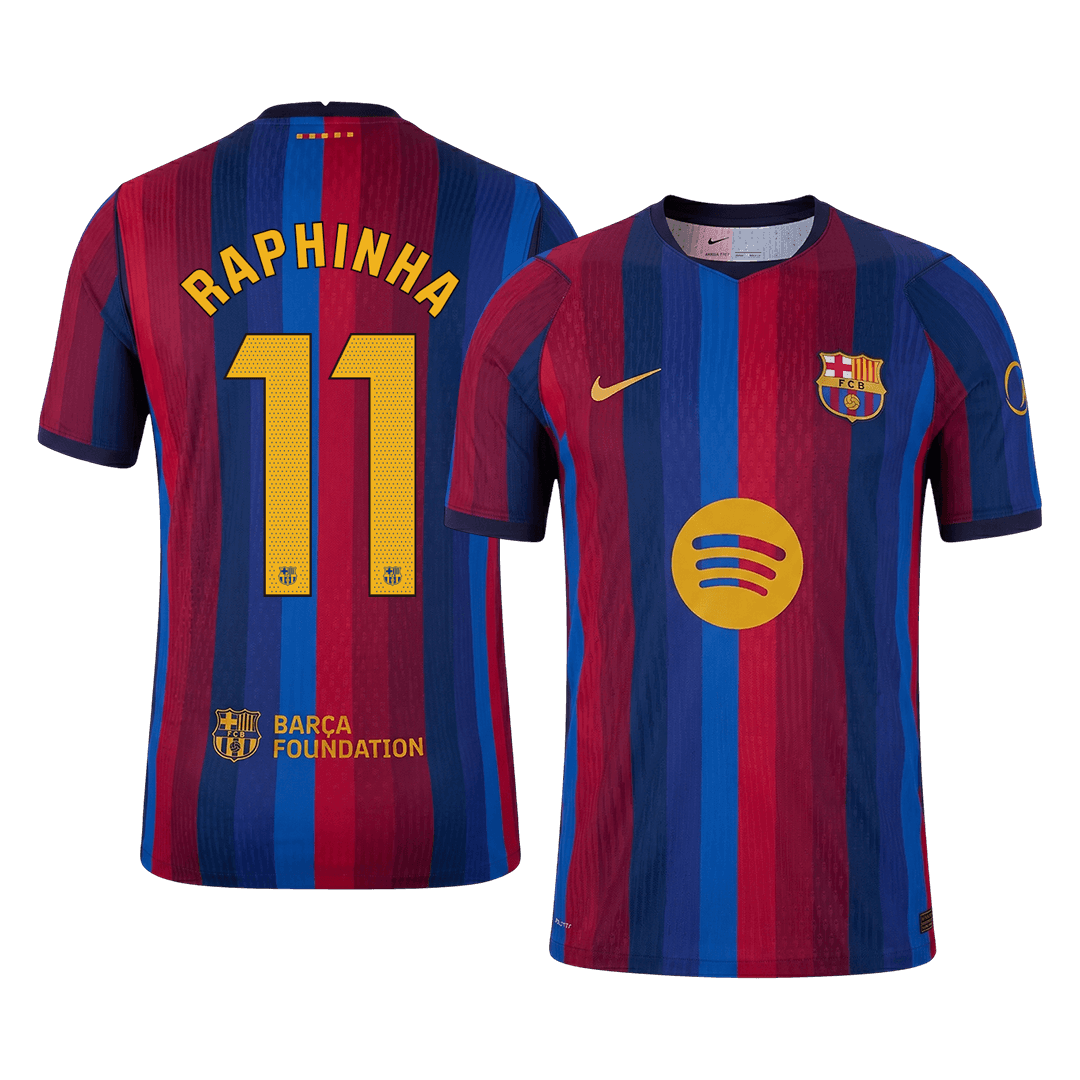 RAPHINHA #11 Men's Barcelona 2026/27 Player Version Home Soccer Jersey product view 1