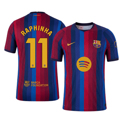 RAPHINHA #11 Men's Barcelona 2026/27 Player Version Home Soccer Jersey product view 1