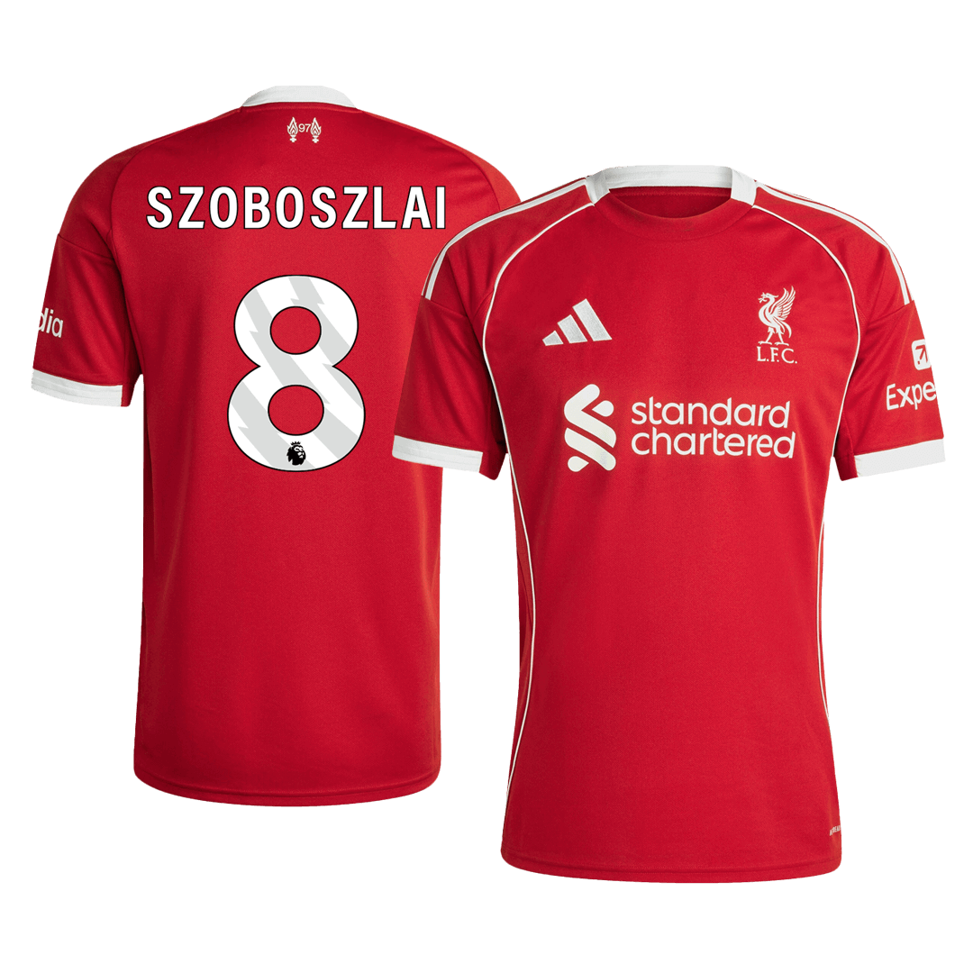SZOBOSZLAI #8 Men's Liverpool 2025/26 Home Soccer Jersey product view 1