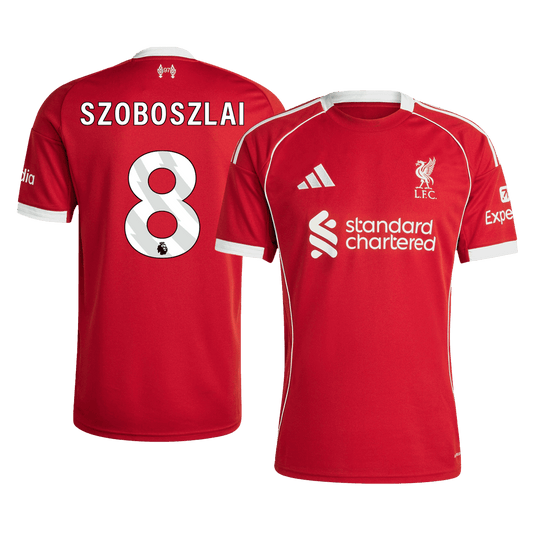 SZOBOSZLAI #8 Men's Liverpool 2025/26 Home Soccer Jersey product view 1