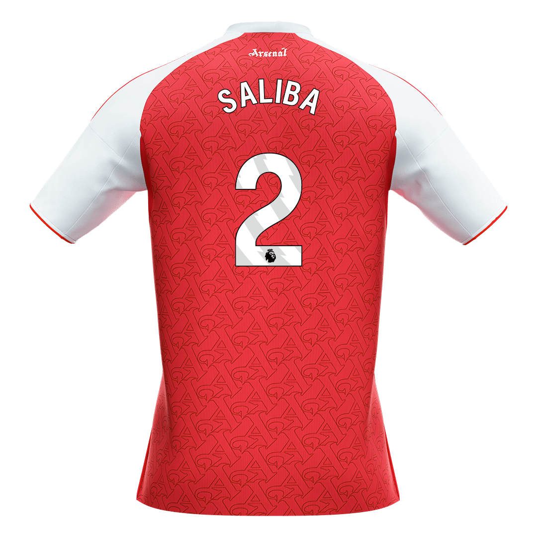 SALIBA #2 Men's Arsenal 2025/26 Home Soccer Jersey Premium product view 10