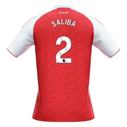 SALIBA #2 Men's Arsenal 2025/26 Home Soccer Jersey Premium product view 10