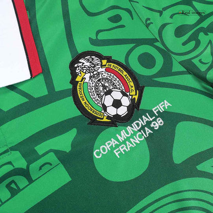 Retro Men's Mexico 1998 Home Soccer Jersey product view 5