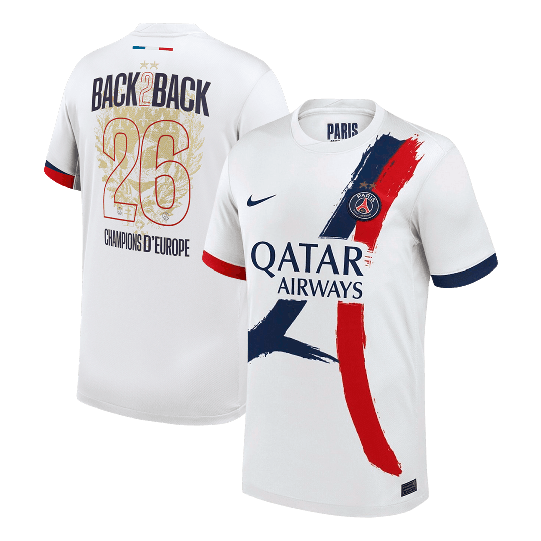 Champions of Europe #26 Men's PSG 2024/26 Away Soccer Jersey product view 1