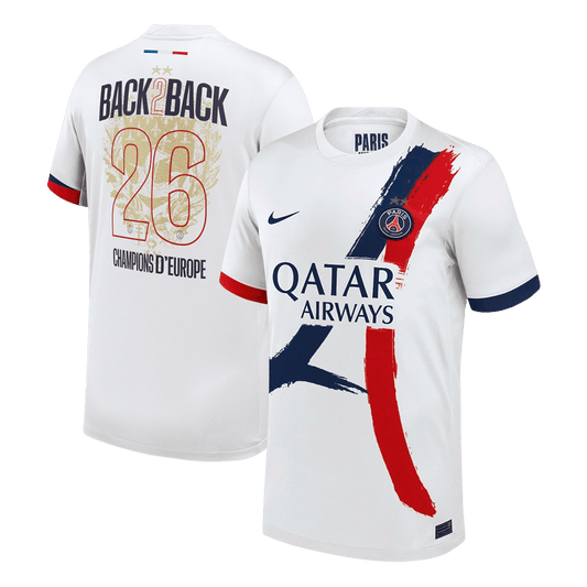 Champions of Europe #26 Men's PSG 2024/26 Away Soccer Jersey product view 1
