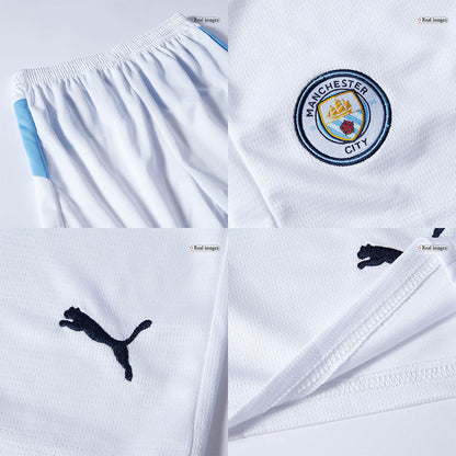 Kid's Manchester City 2025/26 Home Soccer Jersey Full Kit