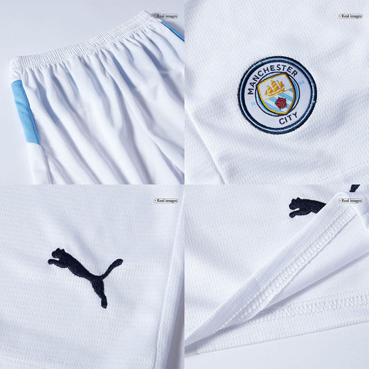 Kid's Manchester City 2025/26 Home Soccer Jersey Full Kit