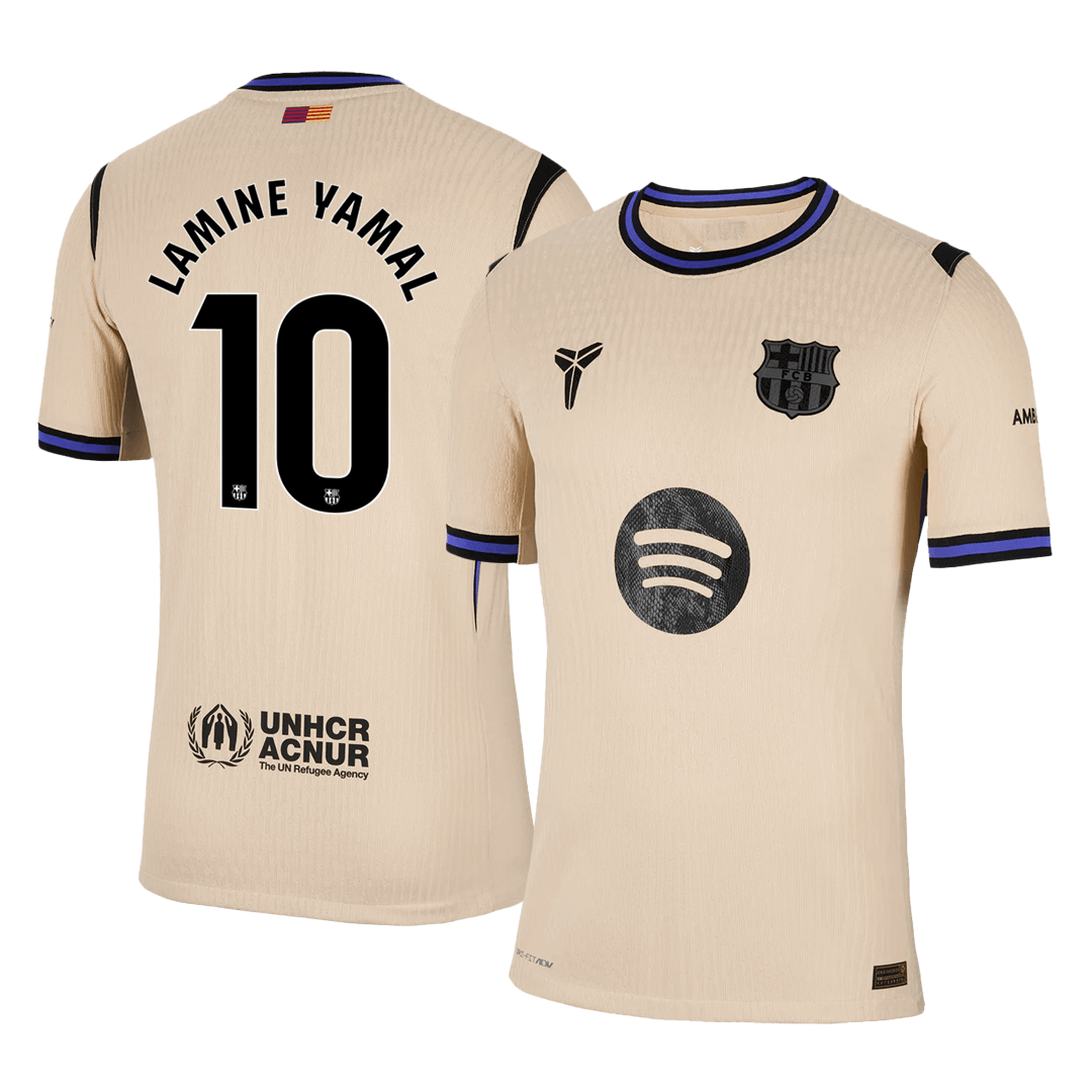 LAMINE YAMAL #10 Men's Barcelona 2025/26 Player Version Away Soccer Jersey - Slim Fit product view 1