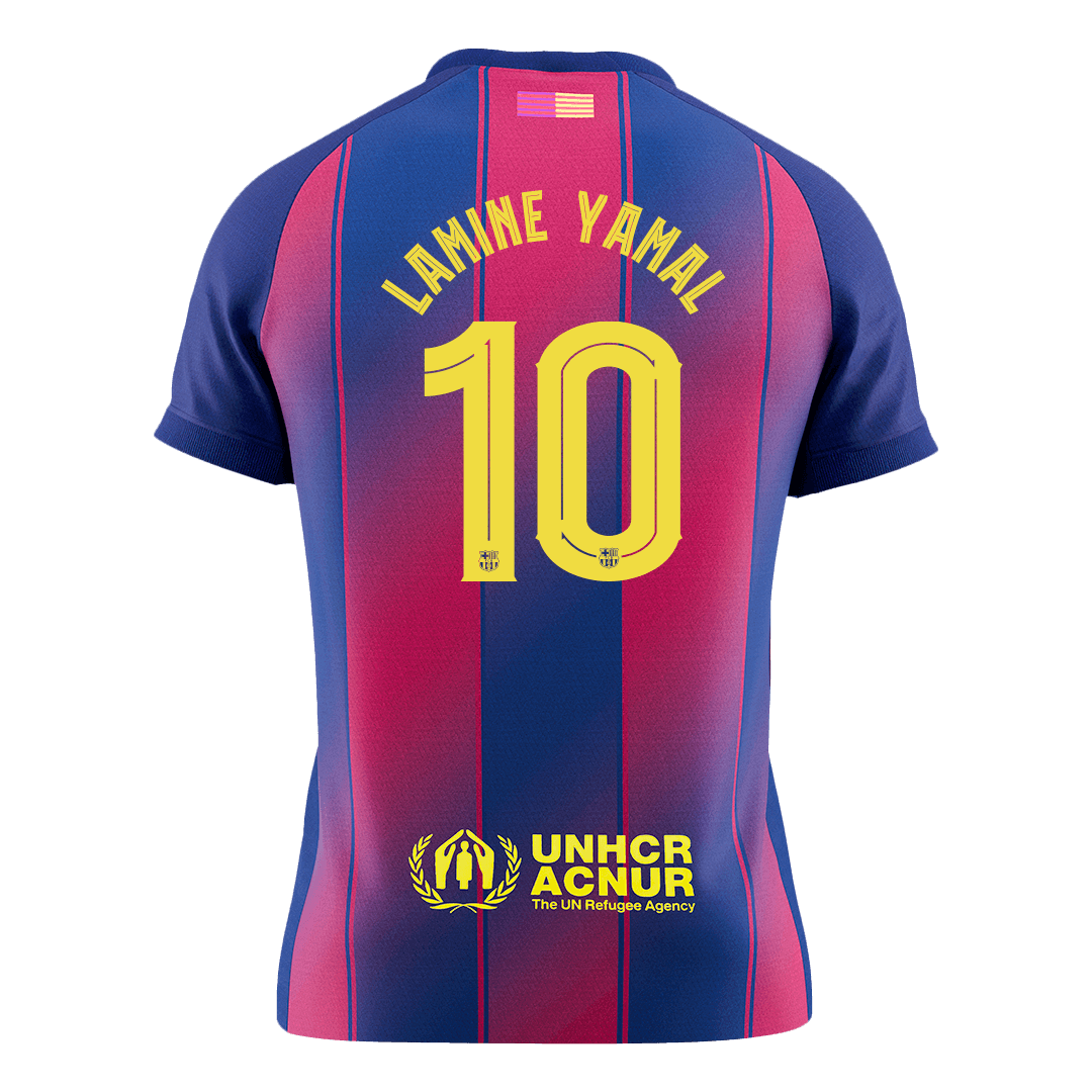 LAMINE YAMAL #10 Men's Barcelona UCL 2025/26 Home Soccer Jersey Premium product view 9
