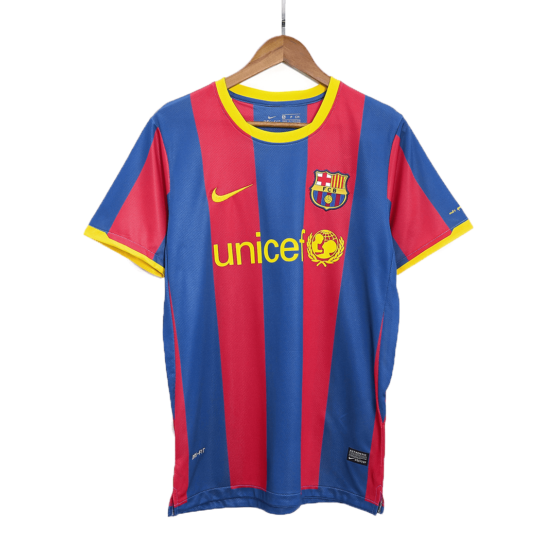 Retro MESSI #10 Men's Barcelona 2010/11 Home Soccer Jersey product view 9