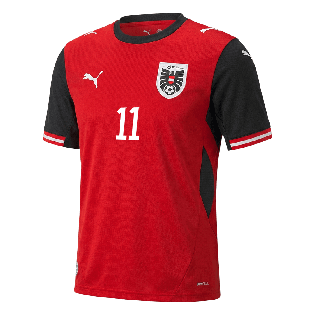 GREGORITSCH #11 Men's Austria World Cup 2026 Home Soccer Jersey product view 10