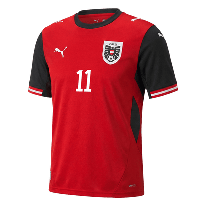GREGORITSCH #11 Men's Austria World Cup 2026 Home Soccer Jersey product view 10