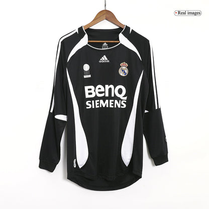Retro SERGIO RAMOS #4 Men's Real Madrid 2006/07 Away Long Sleeve Soccer Jersey product view 8